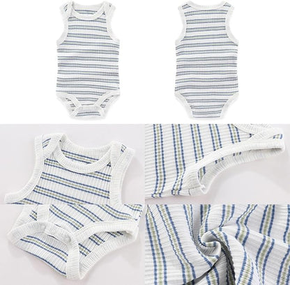 Four Seasons Baby Boy Girl Bodysuits 5-Pack Cotton Comfort Short Sleeve Baby Clothes Soft Infant Outfits