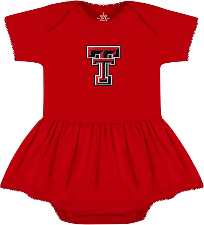Creative Knitwear College Baby Picot Bodysuit Dress - Team Logo, Multiple Colors, for Baby Girls (0-24 Months)
