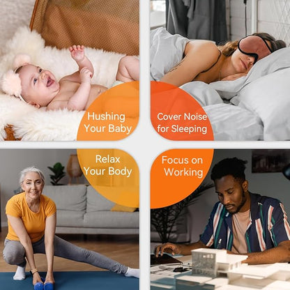 Sound Machine White Noise Machine with 30 Soothing Sounds 36 Levels Volume 5 Timers and Memory Function Effectively Blocks Noise Ideal Sleep Machine for Baby Kids Adults… (White)