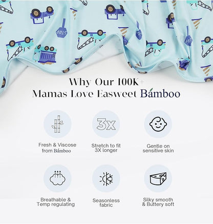 Bamboo Viscose Baby Boy Footie Pajamas, Infant Clothes, 2 Way Zipper Newborn Sleepers