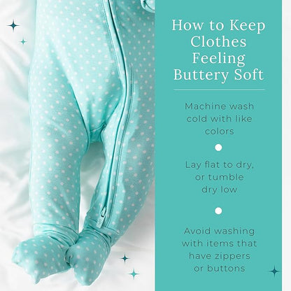 Posh Peanut Convertible Baby Sleepers - Girls Footless Baby Pajamas with 2 Way Zipper for Easy Diaper Changes