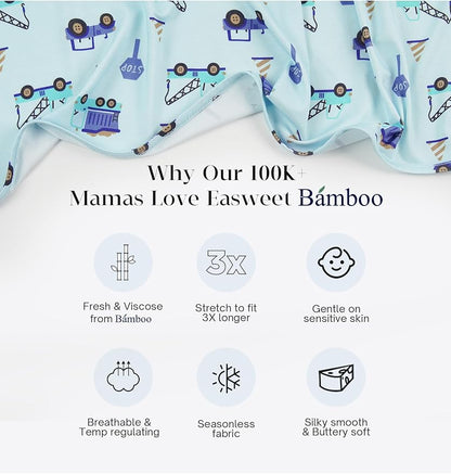 Bamboo Viscose Baby Girl Footless Pajamas Ruffled Baby Sleepers with 2 Way Zipper