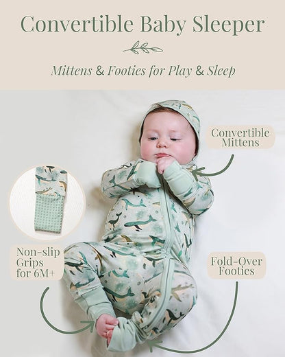 Miaoberry Pajama for Baby Boys & Girls – Viscose from Bamboo Sleepwear, 2-Way Zipper