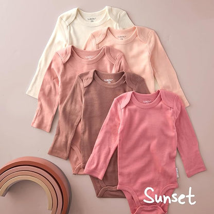 Blake 5-Pack Long Sleeve Bodysuits 100% Organic Cotton Baby Boys & Girls