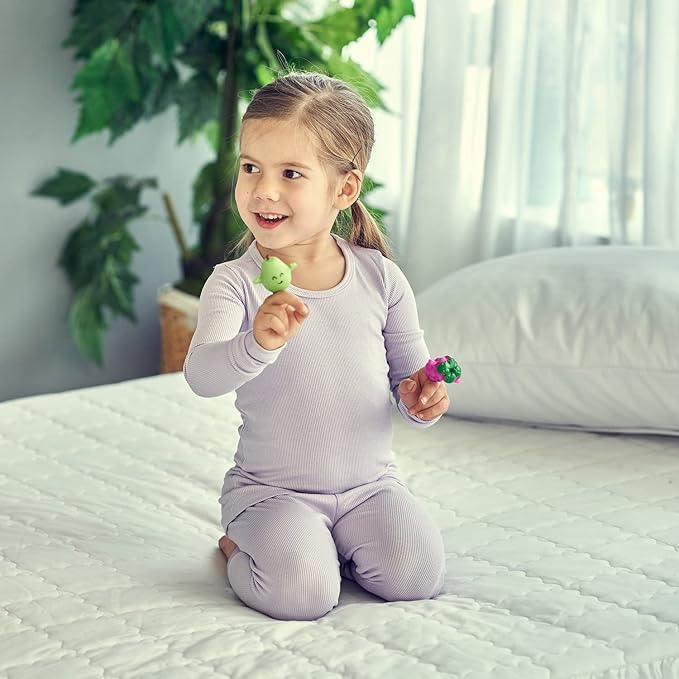 AVAUMA Baby Boys Girls Pajama Set Kids Toddler Snug fit Ribbed Sleepwear pjs for Daily Life Style