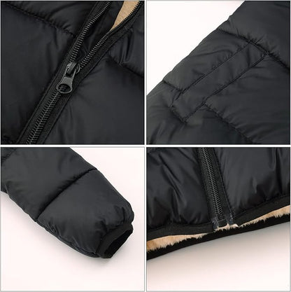 Happy Cherry Kids Boy's Girls Winter Coat Fleece Lined Thick Down Coats Puffy Jackets with Hood