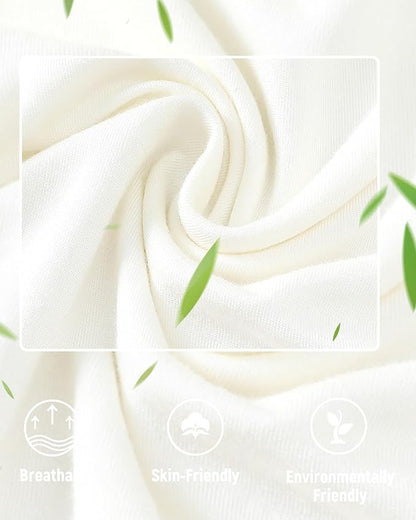 DEFAHN 2PCS Visocse from Bamboo Baby Rompers Unisex Onsies Solid Short Sleeve Baby Bodysuit 0-24 Months