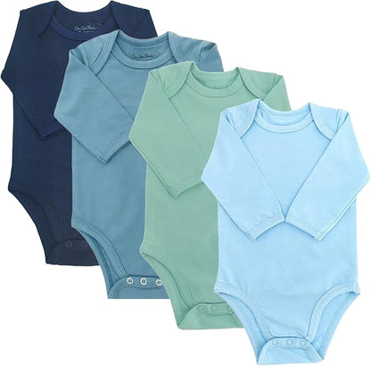 123 Bear Baby Cotton Spandex Long-Sleeve bodysuits unisex boy girl