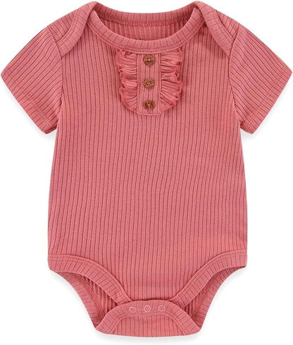 Baby Bodysuit Boy Girl Clothes Soft Newborn Infant Outfit Short Sleeve Romper