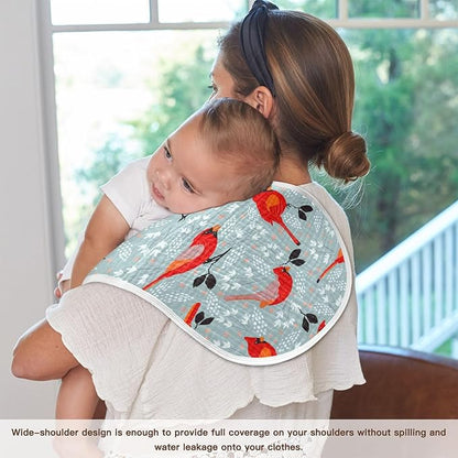 vvfelixl Cardinals Bird Burp Cloths for Baby Boy Girls Baby Washcloths Burp Rags 1 Pack