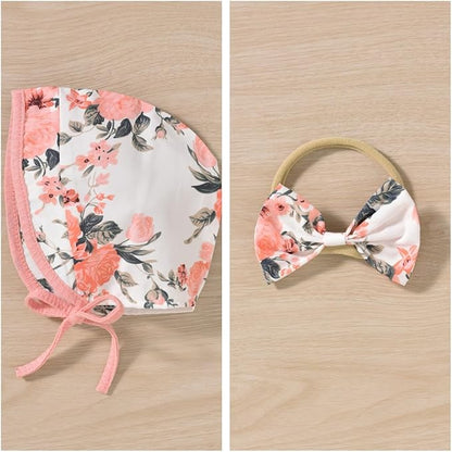 Unutiylo Preemie Newborn Baby Girl Clothes Romper Suspender Dress Fall Winter Outfits Ruffle Long Sleeve Jumpsuit