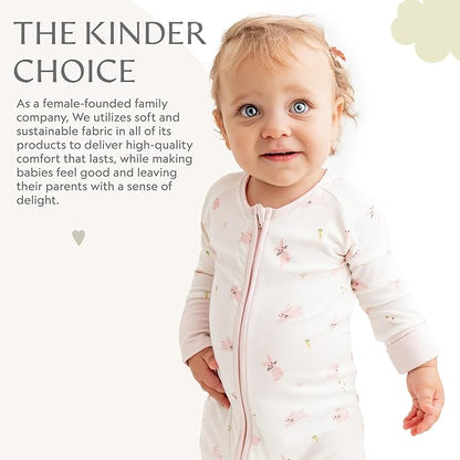 Bamboo Little Ultra-Soft Convertible Baby Romper - Gender Neutral Infant Clothes with 2-Way Zipper, Footless Sleepwear