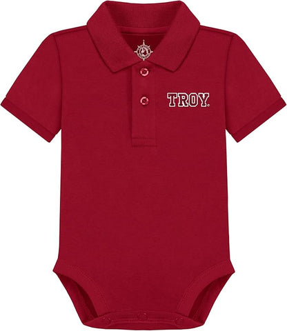 Creative Knitwear College Baby Polo Bodysuit Solid - Team Logo, Multiple Colors, for Boys & Girls (0-12 Months)