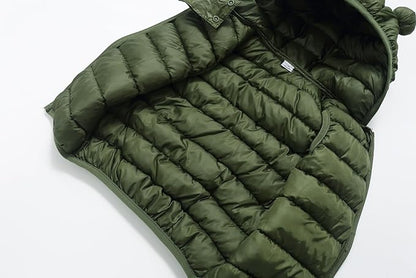 AIWUHE Baby Boys Girls Hooded Puffer Vest Winter Lightweight Sleeveless Bear ears Zipper Up Jacket