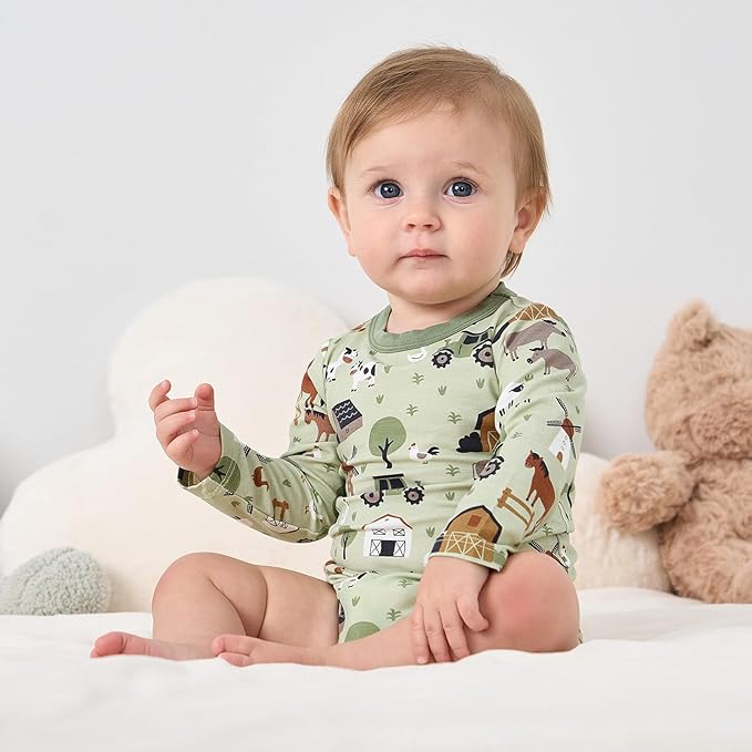 pureborn Baby Boys Girls Bodysuit Super Soft Cotton Romper 0-24 Months