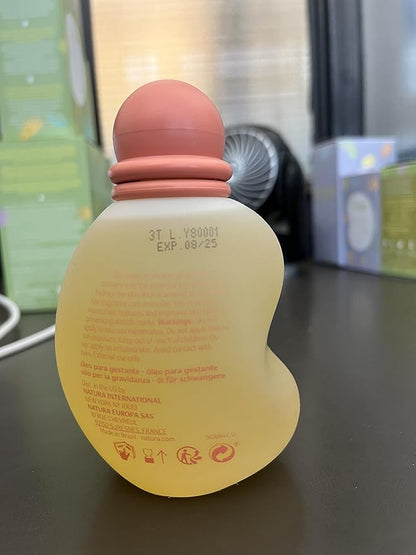 natura - Mamãe e Bebê Mom Stretch Marks Oil - Moisturizing Shower Oil - Skin Elasticity - 100% Vegan - Almond Oil - 97.3% Natural Origin - All Skin - Cruelty Free - Baby Essentials - 6.7 fl oz (200ml)