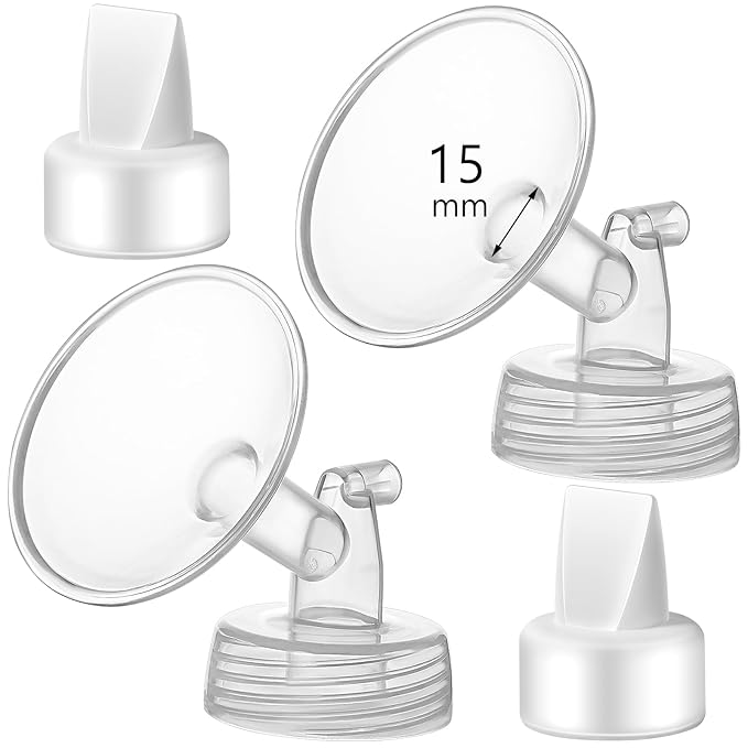 15mm Flange and Duckbill Valve Compatible with Spectra S1 S2 9 Plus Breastpump Replacement to Spectra Pump Parts, Not Original, Replace Accessories.