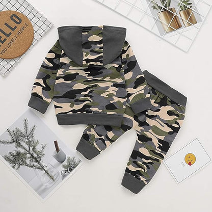 Toddler Baby Boy Clothes Infant Newborn Boy Outfit Long Sleeve Hoodie Sweatshirt Pants Fall Winter Clothes Set
