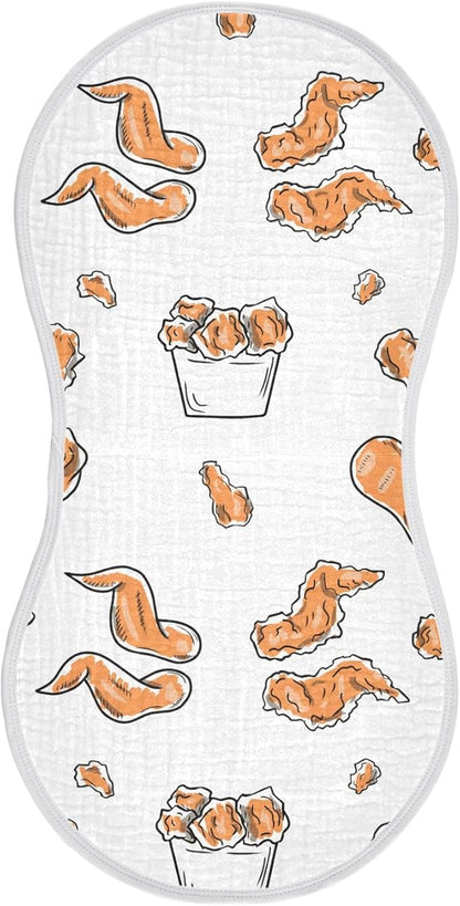 vvfelixl Baby Burp Cloths Chicken Wings Baby Newborn Cotton Burping Cloths Set Baby Washcloths 4 Pack