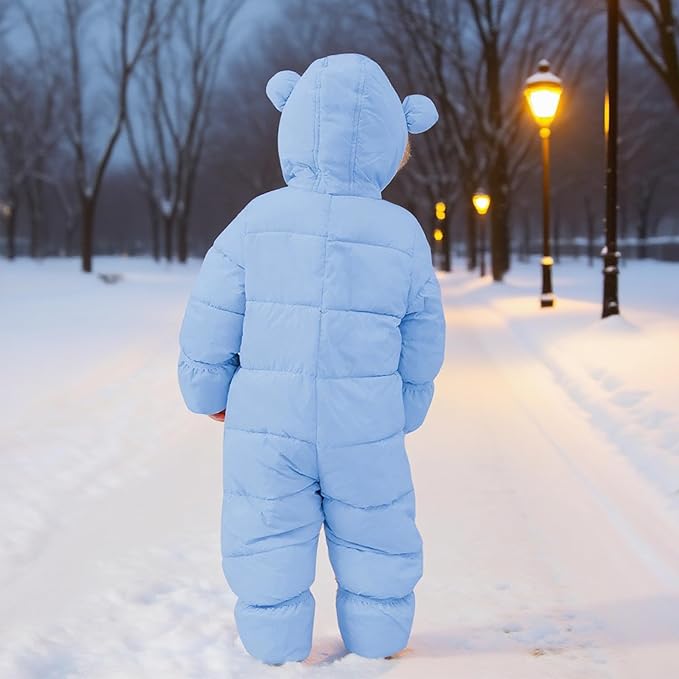 BFUSTYLE Baby Snowsuit 0-24 Months Winter Clothes Infant Boy Girl Puffer Jacket Newborn One Piece Coat with Hooded