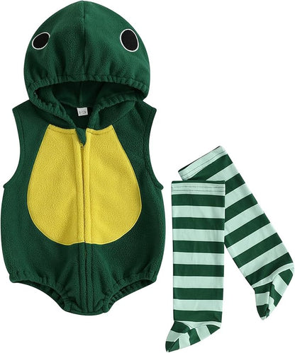 Baby Halloween Costumes Bee/Pumpkin/Ghost Costume Zipper Hooded Sleeveless Romper Stockings Infant Halloween Clothes