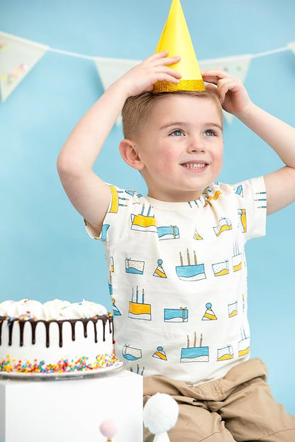 Monica + Andy Crewneck Tee, 100% Organic Cotton Clothes for Girls & Boys, Printed T-Shirt Sizes for Kids, Toddler & Baby