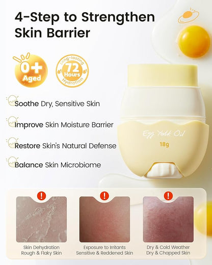 RUNBEN Kids Face Lotion Stick, 72H Deep Moisturizing, Gentle & Non-Greasy Baby Moisturizer Balm, Repair Skin Barrier, Relieves Kids Dry & Sensitive Skin Care, Easy Application