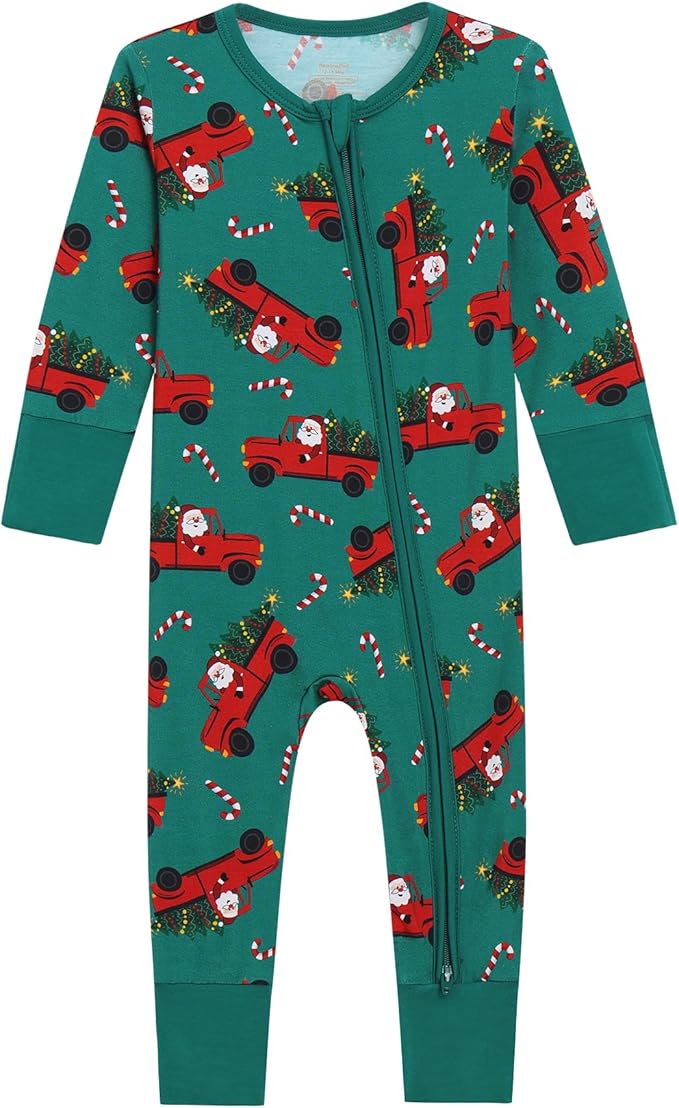 Baby Zippered Rompers Newborn Pajamas Sleepers Long Sleeve Jumpsuits Infant Zipper Romper-Viscose from Bamboo