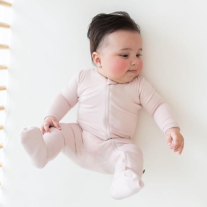 KYTE BABY Unisex Rayon Made From Bamboo Zippered Rompers 0-24 Months