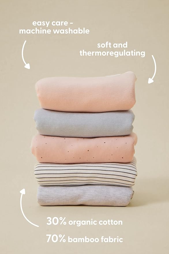 MORI Baby Unisex Clever Pajamas with Two Way Zip - Comfort Breathable Jumpsuit Footed Nightwear for Toddler Boys and Girls