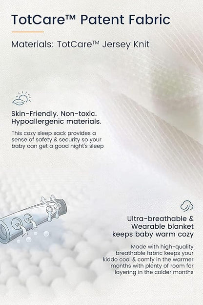 TotAha Toddler Sleep Sack 2T-4T, Soft Wearable Blanket Baby Sleep Bag, Light 0.5 TOG or Medium-weight 1.0 TOG Sleeping Sacks