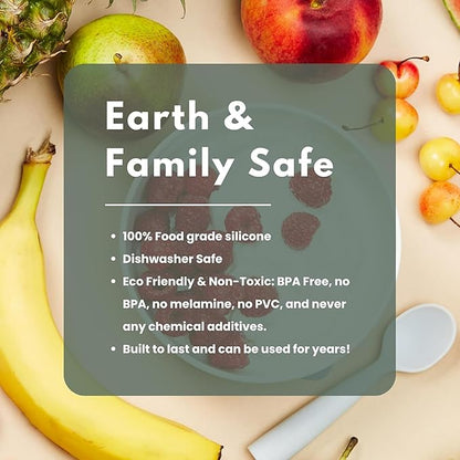 Miniware Silicone Baby Spoon for Training - BPA Free Baby Utensils - Baby Spoons Self Feeding 6 Months | 100% Food Grade Silicone - Modern & Dishwasher Safe Toddler | Dishwasher Safe (Aqua and Oat)