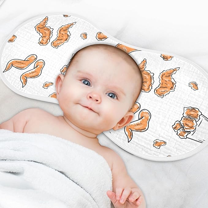 vvfelixl Baby Burp Cloths Chicken Wings Baby Newborn Cotton Burping Cloths Set Baby Washcloths 4 Pack