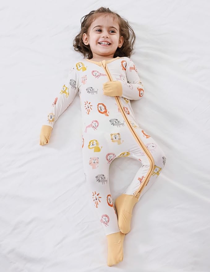 Baby Zippered Rompers Newborn Pajamas Sleepers Long Sleeve Jumpsuits Infant Zipper Romper-Viscose from Bamboo