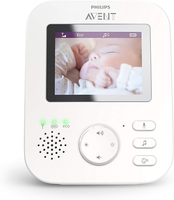 PHILIPS Avent Digital Baby Monitor with Camera and Audio, 3.5" Display Baby Camera Monitor with 2-Way Talk, Night Vision, Temperature, 980ft Range, Video Baby Monitor with No Wi-fi, Lullabies