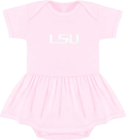 Creative Knitwear College Baby Picot Bodysuit Dress - Team Logo, Multiple Colors, for Baby Girls (0-24 Months)