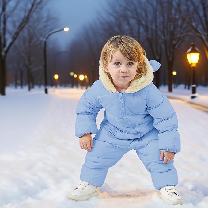 BFUSTYLE Baby Snowsuit 0-24 Months Winter Clothes Infant Boy Girl Puffer Jacket Newborn One Piece Coat with Hooded