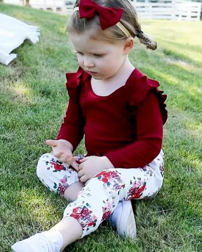 Newborn Baby Girl Clothes Infant Girl Outfits 0 3 6 12 18 Months Clothes for Girls Headband Clothing Set