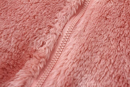 Baby Furry Jumpsuit Infant Bear Onesies Zipper Long Sleeve One-Piece Romper Hoodie Baby Outwear Snowsuit