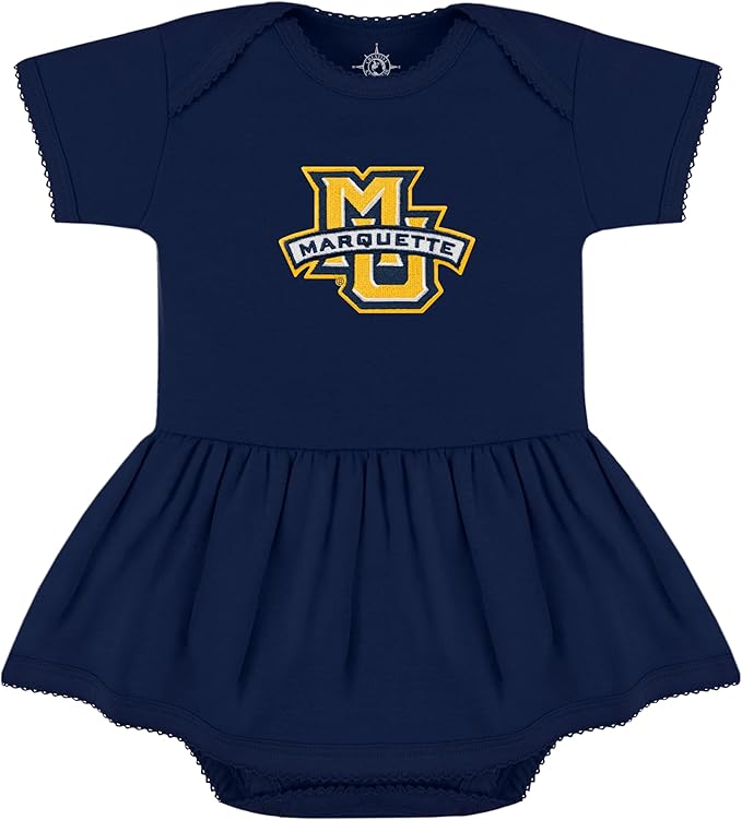 Creative Knitwear College Baby Picot Bodysuit Dress - Team Logo, Multiple Colors, for Baby Girls (0-24 Months)