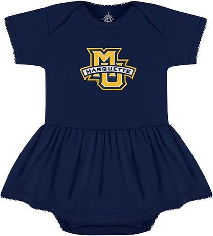 Creative Knitwear College Baby Picot Bodysuit Dress - Team Logo, Multiple Colors, for Baby Girls (0-24 Months)