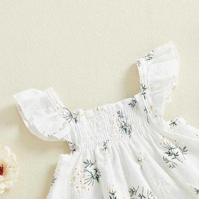 Mubineo Baby Girl Summer Clothes Cute Ruffle Tops Dress Shorts Outfits Set Infant Toddler Shrit Bloomers Princess Outfit