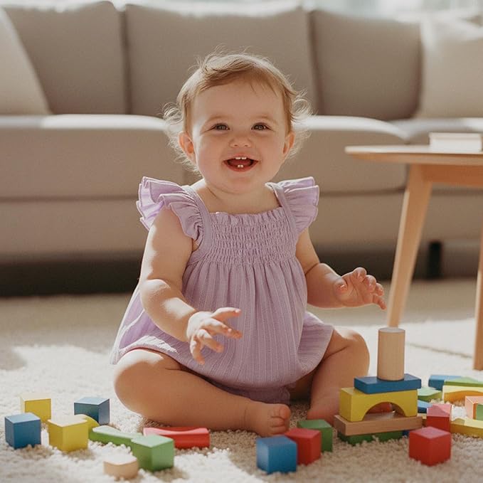 Mubineo Baby Girl Summer Clothes Cute Ruffle Tops Dress Shorts Outfits Set Infant Toddler Shrit Bloomers Princess Outfit