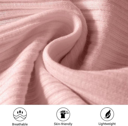 ROMPERINBOX Baby Girl Short Sleeve Onsies, 3 Pack Multi Colors Baby Bodysuit, Knitted Solid, Crew Neck 0-24 Months