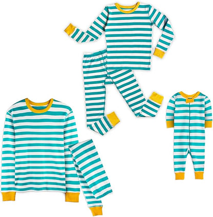 Mightly Boys and Girls' Pajamas | 100% Organic Cotton Soft, Elastic and Comfortable Footless Pajama Set for Toddlers & Kids