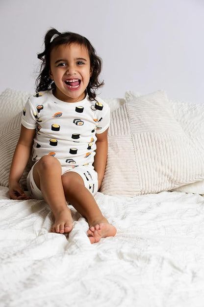 MONICA + ANDY baby-boys Organic Two-piece Shorty Pajama Set