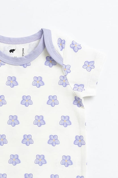 MONICA + ANDY Short Sleeve Jack & Jill Bodysuit, 100% Organic Baby Clothes for Girls & Boys, Newborn, Infant & Preemie Sizes