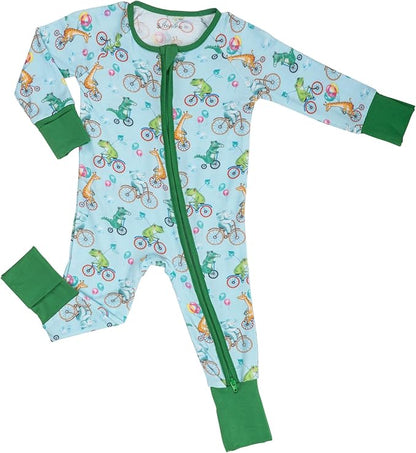 LollyBanks Baby Pajamas, 2-Way Zipper Infant Romper, 95% Viscose Made from Bamboo and 5% Spandex, Baby Sleepers