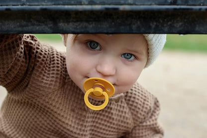 Bibs Colour Pacifier 2-Pack | BPA Free Soother, Round Nipple. Natural Rubber Latex,
