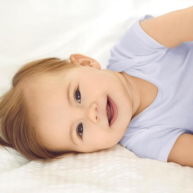 Avery 5-Pack Short Sleeve Bodysuits 100% Organic Cotton for Baby Boys & Girls